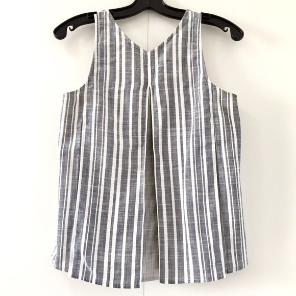 Madewell - Striped Cotton Trapeze Tank - Size 2 - Picture 3 of 8
